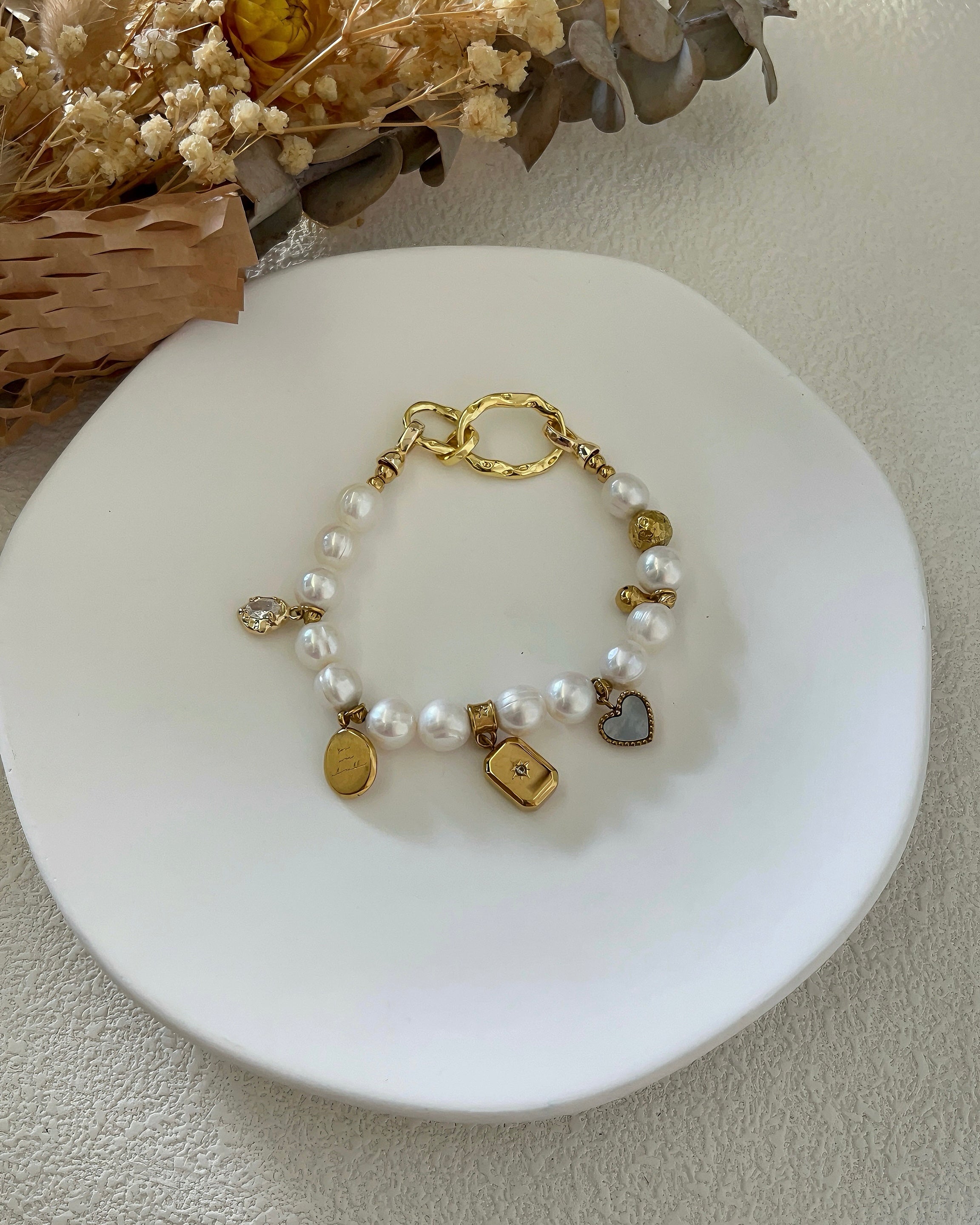 Odyssey Charm Pearl Bracelet