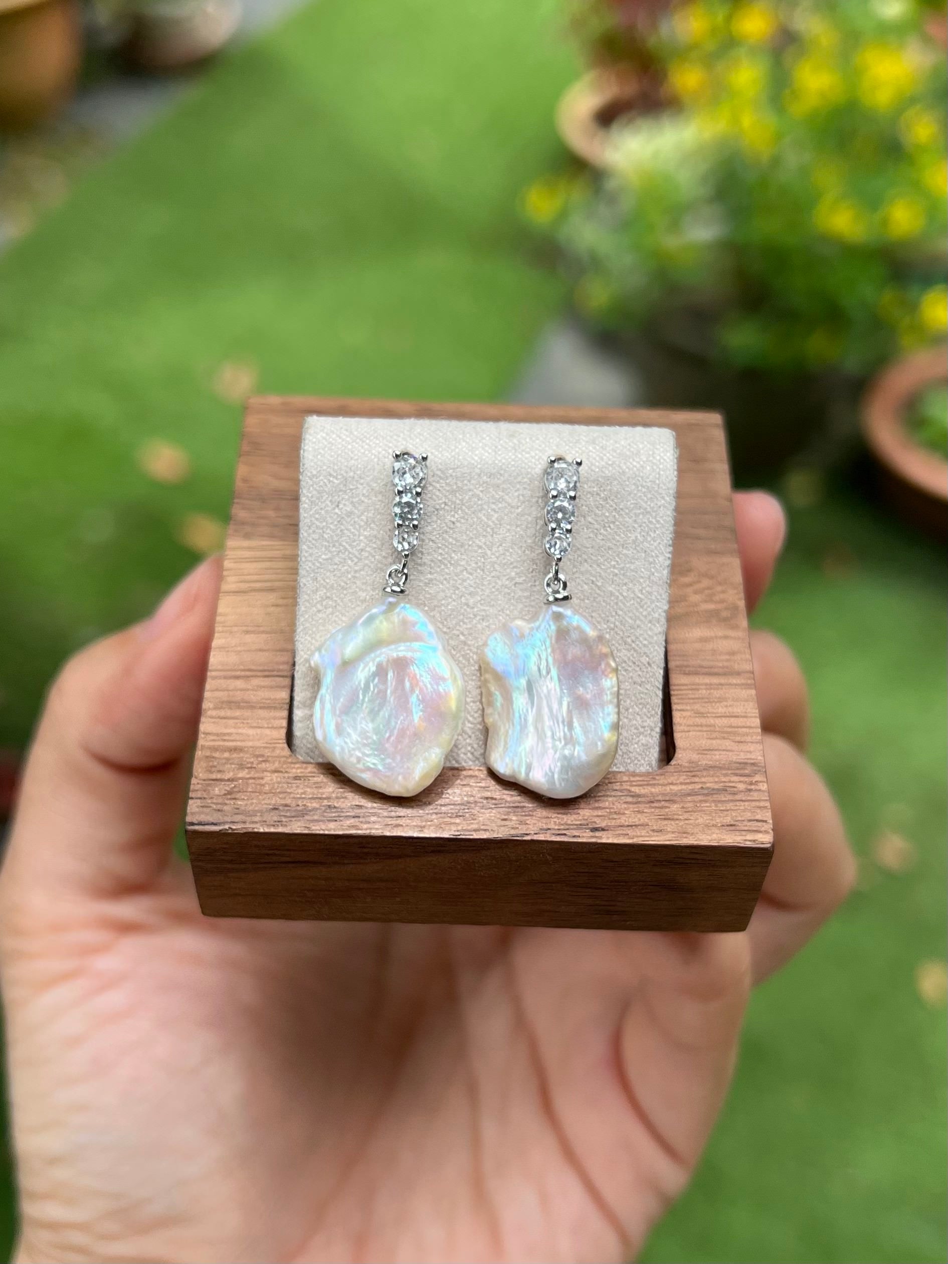 Petal Ray | Baroque Pearl Drop Earrings